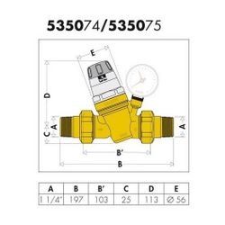 Caleffi Druckminderer MS o Manometer 1 1/4Z Kartusche 1Z... CALEFFI-535074 8016615098419 (Abb. 1)
