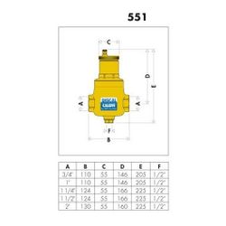 Caleffi Luftabscheider DISCAL MS m Entleerungsstutzen 1 1/4 IG... CALEFFI-551007 8016615043891 (Abb. 1)
