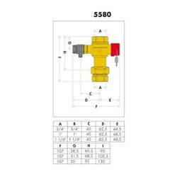 Caleffi Kappenventil 3/4Zx3/4Z... CALEFFI-558050 8016615016925 (Abb. 1)