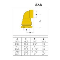 Caleffi Winkelverschraubung 868 Messing 32x1Z IG... CALEFFI-868632 8016615030204 (Abb. 1)