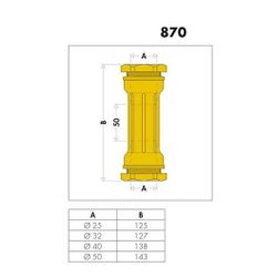 Caleffi Reparaturmuffe 870 Messing 32mm... CALEFFI-870032 8016615030365 (Abb. 1)