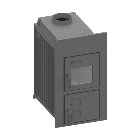 Schmid Olsberg Heizeinsatz Format 11 Holz, 11kW, mit Innenauskleidung Schamotte-Paket