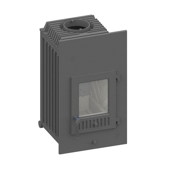 Camina Schmid Heizeinsatz SH9G Holz, 9kW, mit Innenauskleidung Seitensteine kurz, Deckensteine