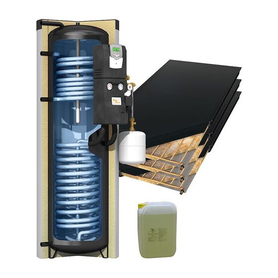 Citrin Solar Warmwasser-Solarpaket mit TSS 300 und 2 x CS 350
