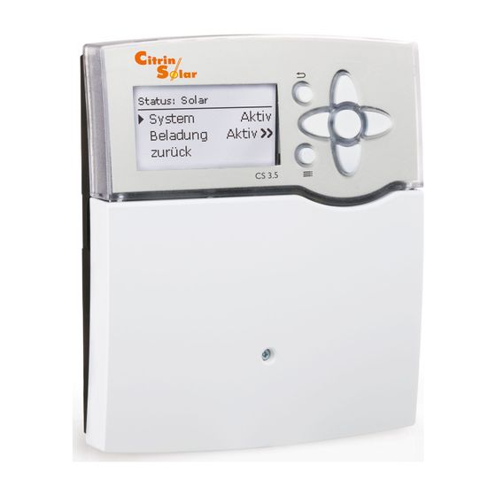 Citrin Solar Systemregler CS 3.5 individuell programmiert, inkl. 5 Fühler