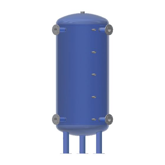 Citrin Solar Kaltwasserpuffer 6 bar PS-K 1500/990, Nennvolumen 1445l, mit 19mm Butylkautschuk-Dämmung