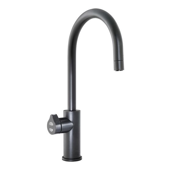 CLAGE Zip Arc BCS Armatur Mattschwarz 160mm Auslauf für kochendes, gekühltes und sprudelndes Wasser für HydroTap