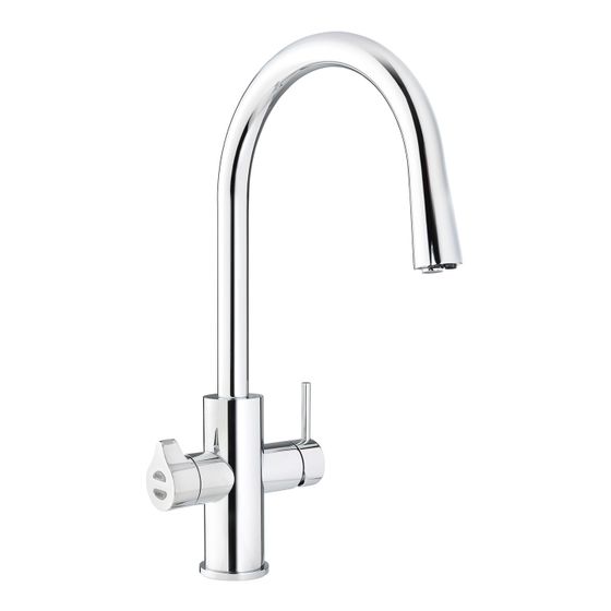 CLAGE Celsius Arc AIO elektronische Allround-Armatur Chrom glänzend 220mm Rohrschwenkauslauf für Zip HydroTap BCS