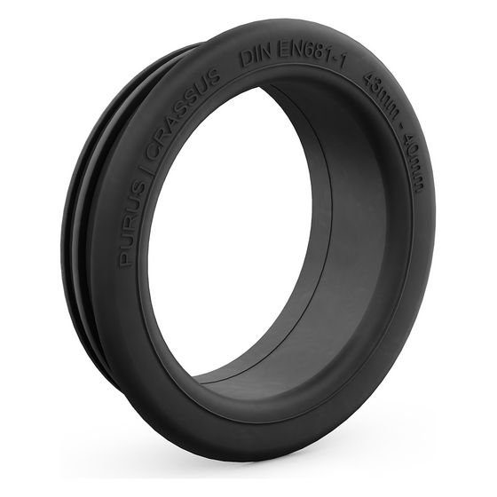 Crassus Gummiadapter CGA 43/40, 43mm auf 40mm, bis 0,5 bar, EPDM, Schwarz