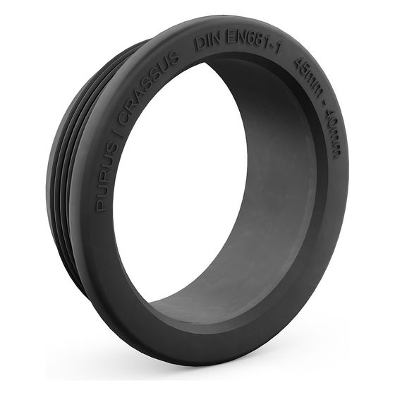 Crassus Gummiadapter CGA 45/40, 45mm auf 40mm, bis 0,5 bar, EPDM, Schwarz