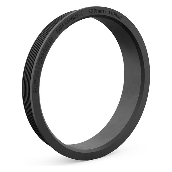 Crassus Gummiadapter CGA 123/110, 123mm auf 110mm, bis 0,5 bar, EPDM, Schwarz