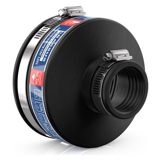 Crassus Adapterkupplung CAC 1201, 105-120mm auf 35-42mm, bis 0,6 bar, 100mm, EPDM/V2A