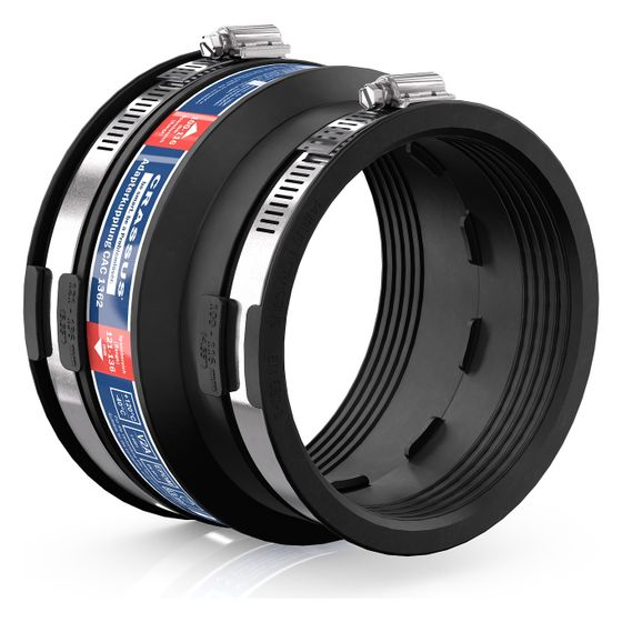 Crassus Adapterkupplung CAC 1362, 121-136mm auf 100-116mm, bis 0,6 bar, EPDM/V2A