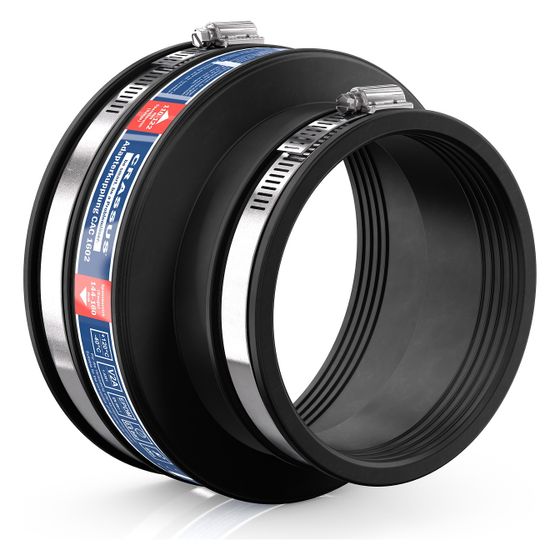 Crassus Adapterkupplung CAC 1602, 144-160mm auf 110-122mm, bis 0,6 bar, EPDM/V2A