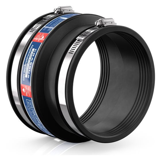Crassus Adapterkupplung CAC 1603, 144-160mm auf 121-136mm, bis 0,6 bar, 120mm, EPDM/V2A