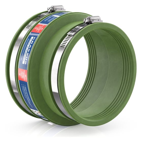 Crassus Adapterkupplung CAC 1603 144-160mm auf 121-136mm, bis 0,6 bar, 120mm, FKM/V2A