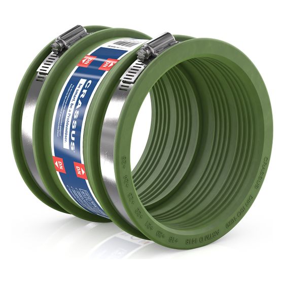 Crassus Schlauchadapter Typ 1 CDC 115 100-115mm, 0,6 bar, 120mm, FKM/V2A