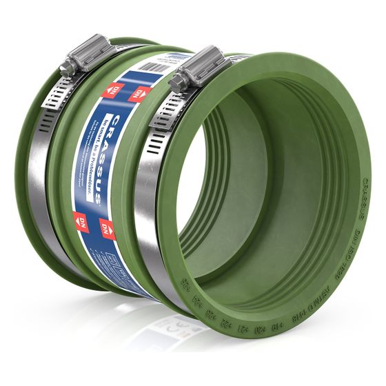 Crassus Schlauchadapter Typ 1 CDC 165 FKM, 140-165mm 0,6 bar, Gummi/V2A
