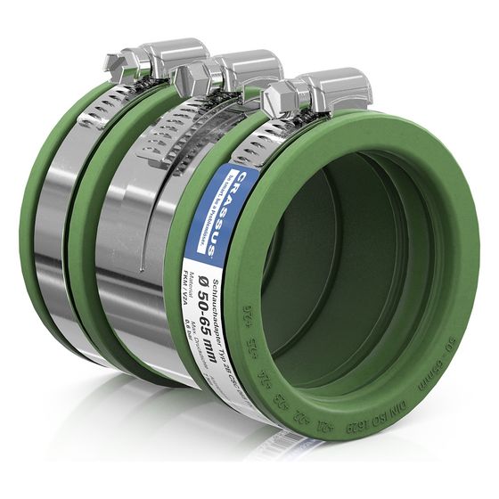 Crassus Schlauchadapter Typ 2B CSC 065 FKM, 50-65mm, 2,5 bar, Gummi, CRA14033FKM