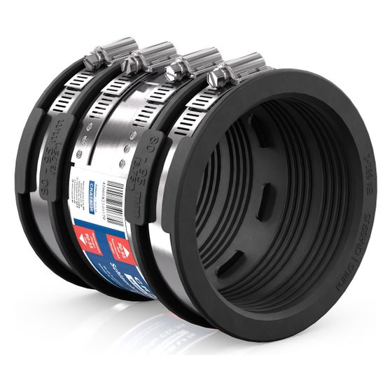 Crassus Schlauchadapter Typ 2B CSC 095, 80-95mm, 2,5 bar, 120mm, EPDM/V2A
