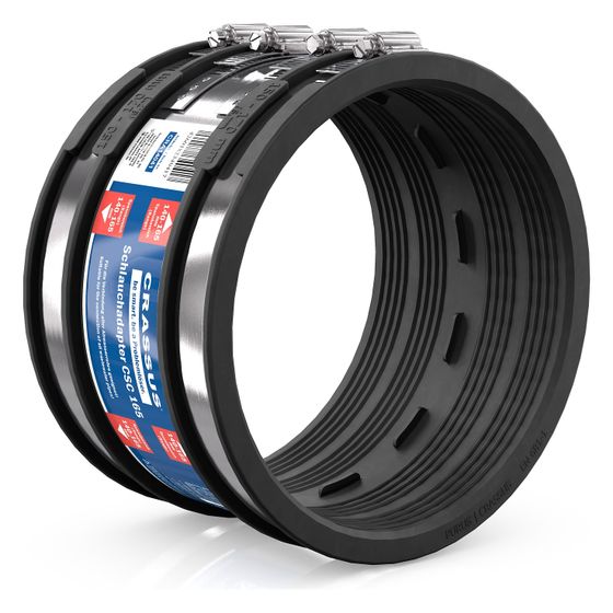 Crassus Schlauchadapter Typ 2B CSC 165, 140-165mm, 2,5 bar, EPDM/V2A, CRA14041