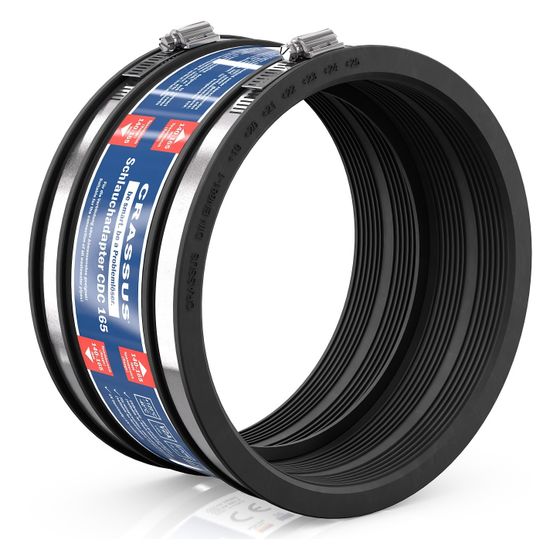 Crassus Schlauchadapter Typ 1 CDC 098, 85-100mm, 0,6 bar, EPDM/V2A, CRA14057