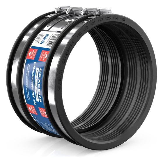 Crassus Schlauchadapter Typ 2B CSC 098, 85-100mm, 2,5 bar, EPDM/V2A, CRA14058