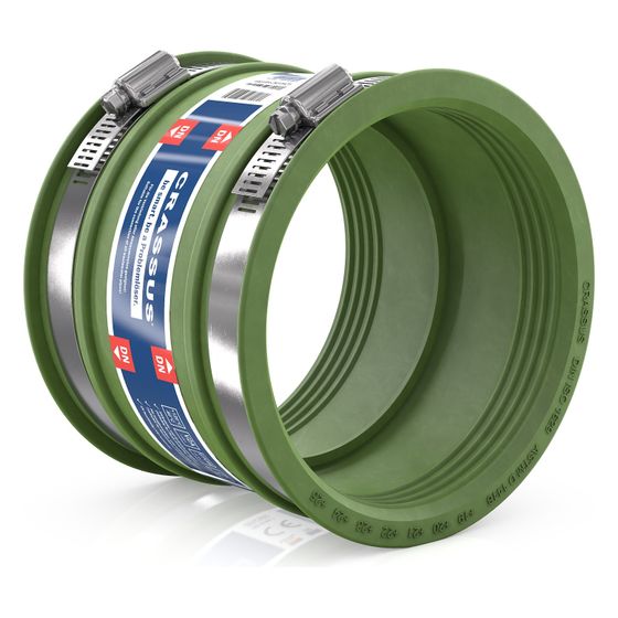 Crassus Schlauchadapter Typ 1 CDC 215, 190-215mm, 0,6 bar, FKM/V2A, Gummi