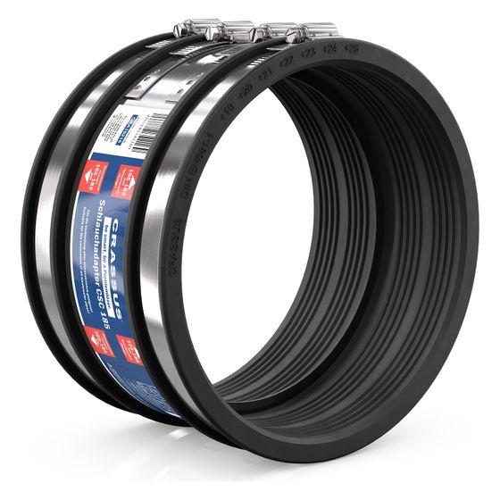 Crassus Schlauchadapter Typ 2B CSC 185, 160-185mm, 2,5 bar, EPDM/V2A, CRA16216
