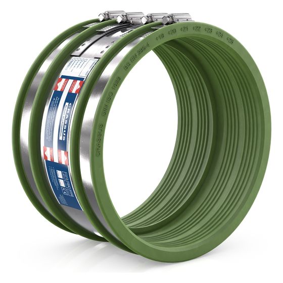 Crassus Schlauchadapter Typ 2B CSC 215, 190-215mm, 2,5 bar, 150mm, FKM/V2A