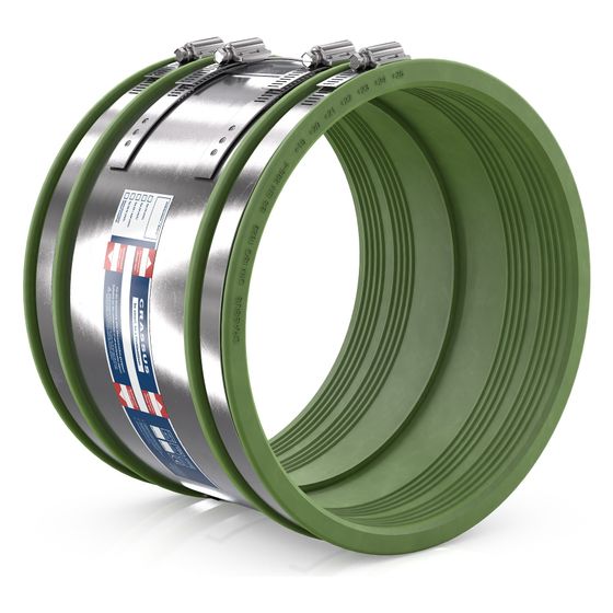 Crassus Schlauchadapter Typ 2B CSC 360, 340-360mm, 2,5 bar, FKM/V2A, CRA16227FKM