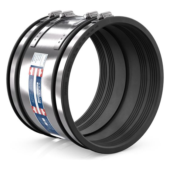Crassus Schlauchadapter Typ 2B CSC 560, 530-560mm, 2,5 bar, EPDM/V2A, 190mm, Gummi