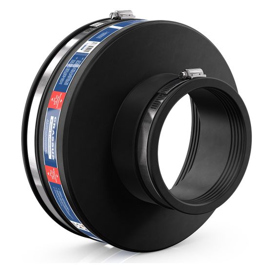 Crassus Adapterkupplung CAC 2352, 210-235mm auf 110-122mm, bis 0,6 bar, 150mm, EPDM/V2A