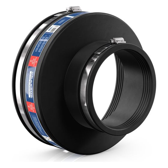Crassus Adapterkupplung CAC 2353, 210-235mm auf 121-136mm, bis 0,6 bar, 150mm, EPDM/V2A