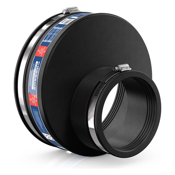 Crassus Adapterkupplung CAC 1991 exzentrisch, 185-210mm auf 100-115mm, bis 0,6 bar, EPDM/V2A