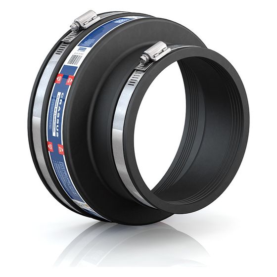Crassus Adapterkupplung CAC 2102, 185-210mm auf 110-125mm, bis 0,6 bar, 150mm, EPDM/V2A
