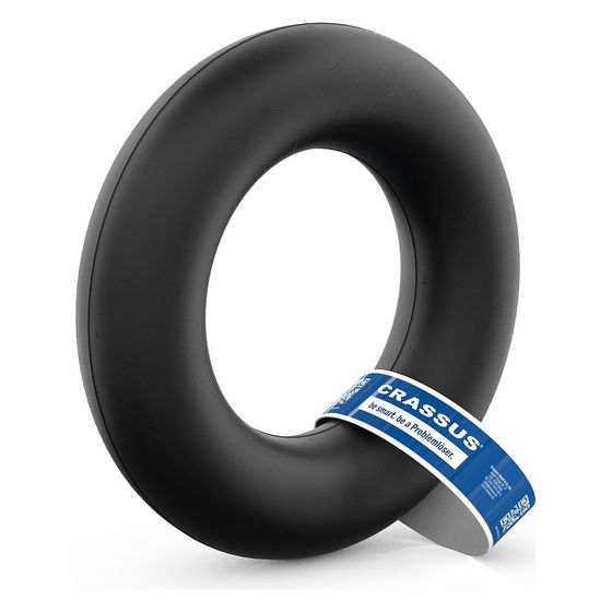 Crassus Übergangsrollring CUR 125 KG, 184-190mm auf 125mm, bis 0,5 bar, Dichtung 44mm, EPDM, Schwarz