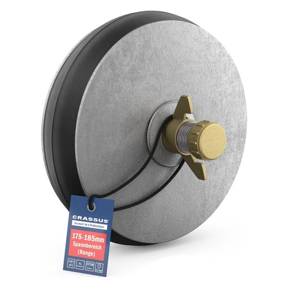 Crassus Schnellverschlussstopfen CSV 180, 178-185mm, bis 0,5 bar, 150mm, EPDM/Aluminium