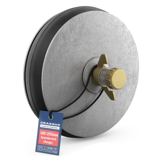 Crassus Schnellverschlussstopfen CSV 200, 180-205mm, bis 0,5 bar, 150mm, EPDM/Aluminium