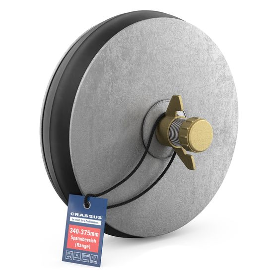 Crassus Schnellverschlussstopfen CSV 350, 340-375mm, bis 0,5 bar, 250mm, EPDM/Aluminium