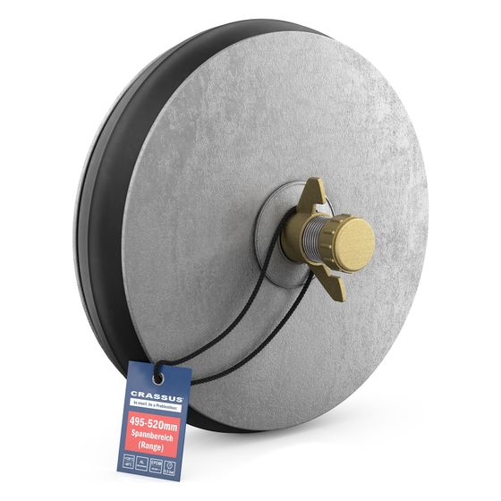 Crassus Schnellverschlussstopfen CSV 500, 495-520mm, bis 0,5 bar, 250mm, EPDM/Aluminium
