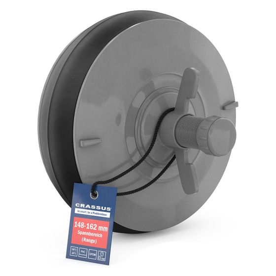 Crassus Schnellverschlussstopfen CSV 150 PVC, 148-162mm, bis 0,5 bar, 100mm, EPDM/PVC
