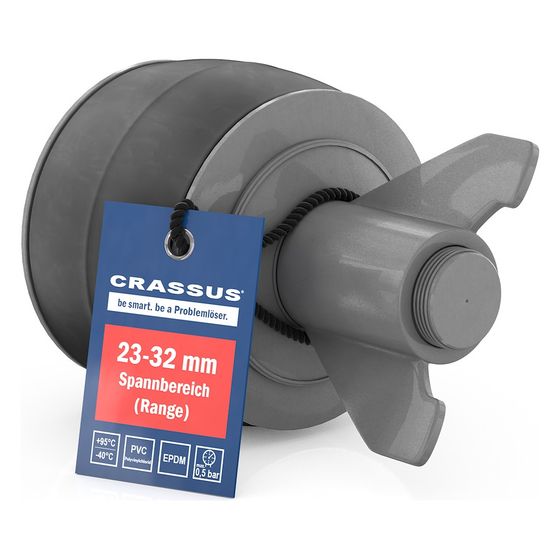 Crassus Schnellverschlussstopfen CSV 30 PVC, 23-32mm, bis 0,5 bar, 60mm, EPDM/PVC