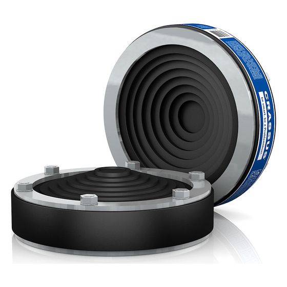 Crassus Pressringdichtung DD Universal, DN 100, AD 18-65mm, 1,5 bar, Dichtung 40mm, EPDM/V2A
