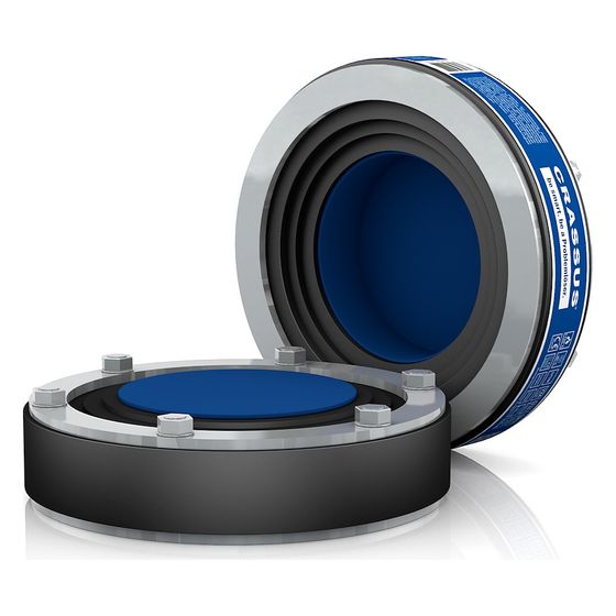Crassus Pressringdichtung DD Universal, DN 150, AD 75-110mm, 1,5 bar, Dichtung 40mm, EPDM, V2A