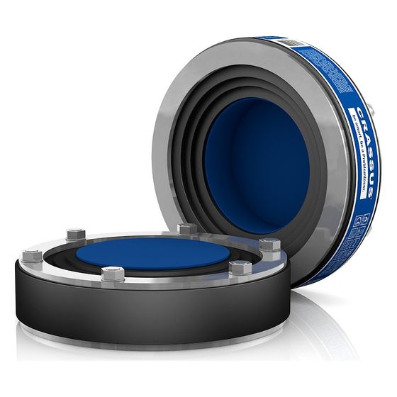 Crassus Pressringdichtung DD Universal, DN 150, AD 75-110mm, 1,5 bar, Dichtung 40mm, EPDM, V4A