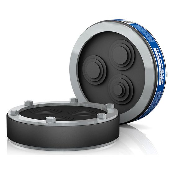 Crassus Pressringdichtung DD Universal Mehrfach, DN 100, 1,5 bar, Dichtung 40mm, EPDM/V2A