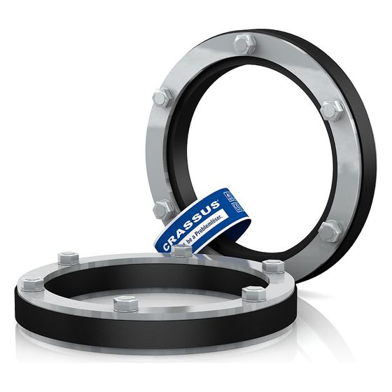 Crassus Pressringdichtung Typ ED, DN 300, AD 200mm, 1 bar, Dichtung 20mm, EPDM/V2A