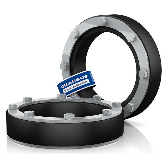 Crassus Pressringdichtung DD, DN 80, AD 22-25mm, 3 bar, Dichtung 40mm, EPDM/V2A
