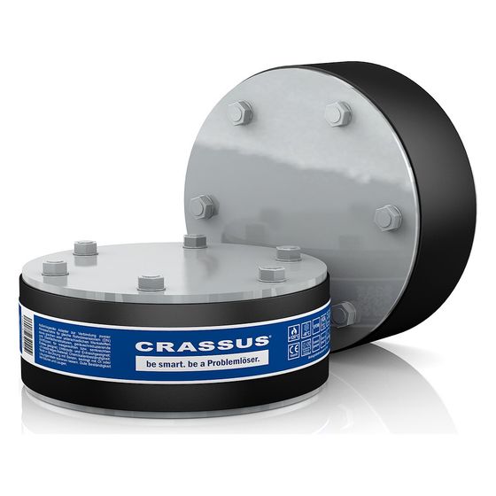 Crassus Pressdichtung DD Blindstopfen, DN 250, 3 bar, Dichtung 40mm, EPDM/V2A